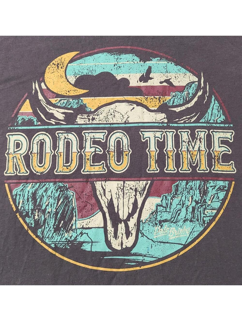Dale Brisby X Rock & Roll Denim Rodeo Time Hoodie Mens Size Medium Gray Workwear